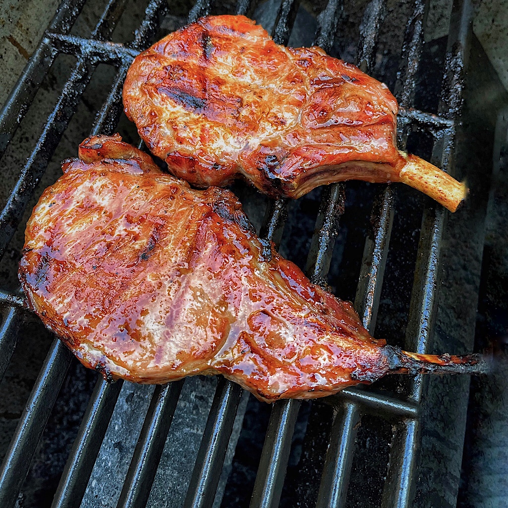Grilled Teriyaki Pork Chops