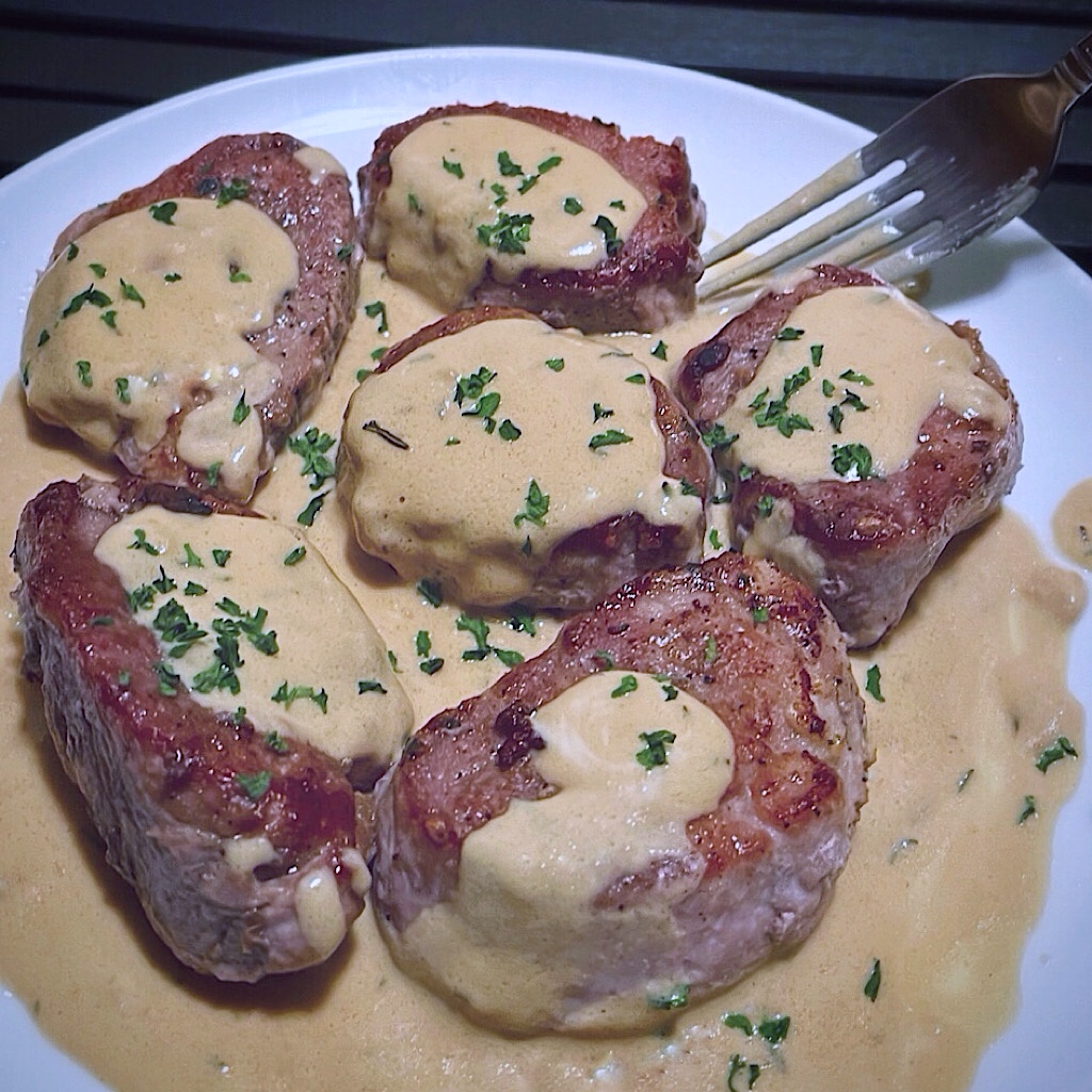 pork tenderlion with Creamy mustard sauce